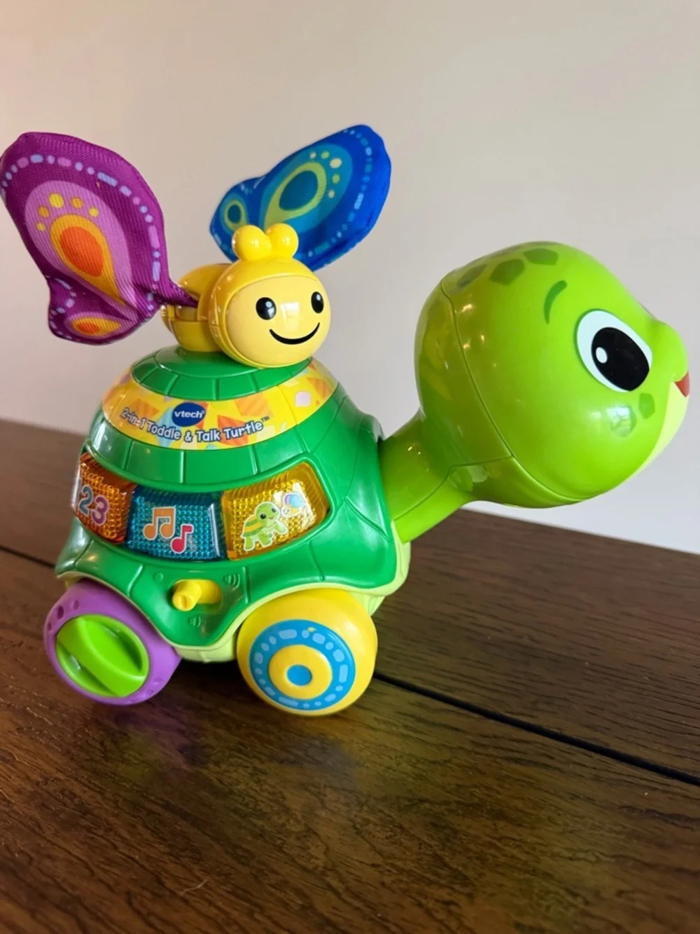 VTech 2-in-1 Toddle and Talk Turtle Interactive Floor Play & Push Toy 12-36 mths